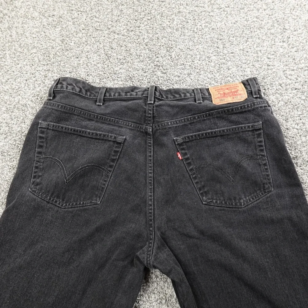 VTG Levis Jeans‎ Mens 42X30 Dark Black Denim Pants 550 Relaxed Taper Y2K Canada